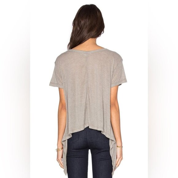 Revolve LNA Ribbon Tee Top T-Shirt Asymmetric Hem Short Sleeve Tie up Sides XS - Picture 16 of 16